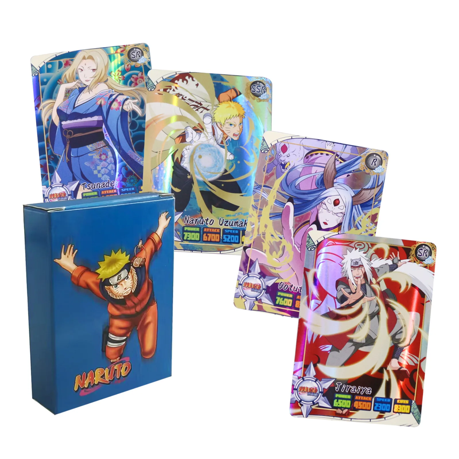 Board Game Naruto - 50 قطعة من بطاقات ناروتو الإنجليزية،