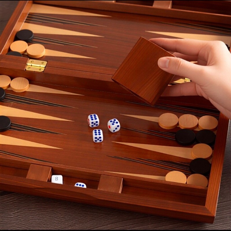 طاولة طاولة نرد خشبية صلبة فاخ - مراجعة Board Game Vantage وسعره