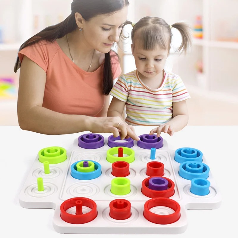 لعبة مونتيسوري لتكديس الحلقات، - مراجعة Board Game For Kids وسعره